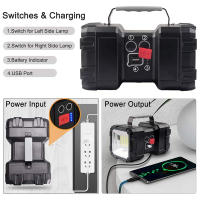 Linterna De Buzón Doble Cabeza LED Recargable USB 10000mAh Alta Potencia Para Pesca Camping Patrol Emergencia Trabajo - details 4