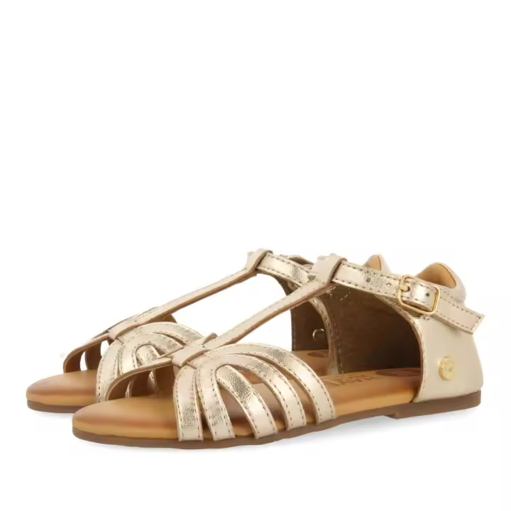 Gioseppo - Sandalias Doradas de Piel con Tiras para Niña y Niño Aripeka - Ideal para Eventos Veraniegos - 1
