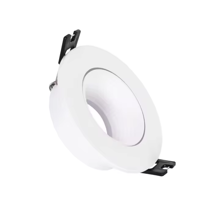 Ledkia Aro Downlight Circular Basculante para Bombilla LED GU10 / GU5.3 Corte Ø75 mm Blanco - 1