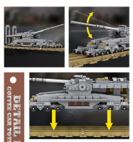 Bloques De Construcción De Tanque Militar WW2 Nuevo Modelo De Cannon MOC Para Niños Y Adultos Juguetes Educativos Regalo De Navidad - details 4