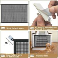 Malla De Seguridad Para Perros Plegable Sin Taladro Protección Interior Para Escaleras Y Entradas De Cocina Con Gancho - details 0