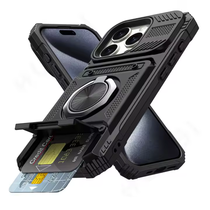 Funda con Anillo magnético para iPhone, carcasa resistente de Protección Contra Caídas para modelos 16, 15, 14, 13, 12, 11 Pro Max, XS, XR, 8, 7 Plus - 1