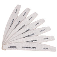 Lote De 10 Archos De Uñas De Madera Profesional 100/180 Limas De Pulido Para Manicura Y Gel Polishing Bloque Gris Archos De Uñas De Madera Sandía - details 1
