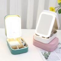 Caja De Maquillaje Portátil Con Espejo LED Y Gran Capacidad Bolsa De Cosméticos Con Almacenamiento Para Accesorios De Maquillaje - details 4