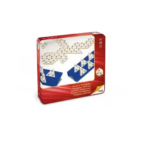 DOMINO TRIANGULAR CAJA METAL CAYRO Raíz JUEGOS DE MESA Todos los juguetes JUEGOS - 1