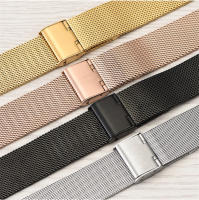 Correa De Reloj Milanés Universal 20mm 22mm En Acero Inoxidable Para Hombres Y Mujeres De Colores Negro Rosa Oro Plata - details 0