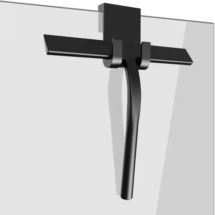 Escobilla de Ducha de silicona para baño, Espejo, Vidrio, azulejos (Negro) - 1