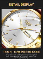 Reloj De Pulsera De Cuarzo LIGE Para Hombre Lujo Moda Casual Simple Correa De Cuero Resistente Al Agua Con Fecha Y Semana - details 8