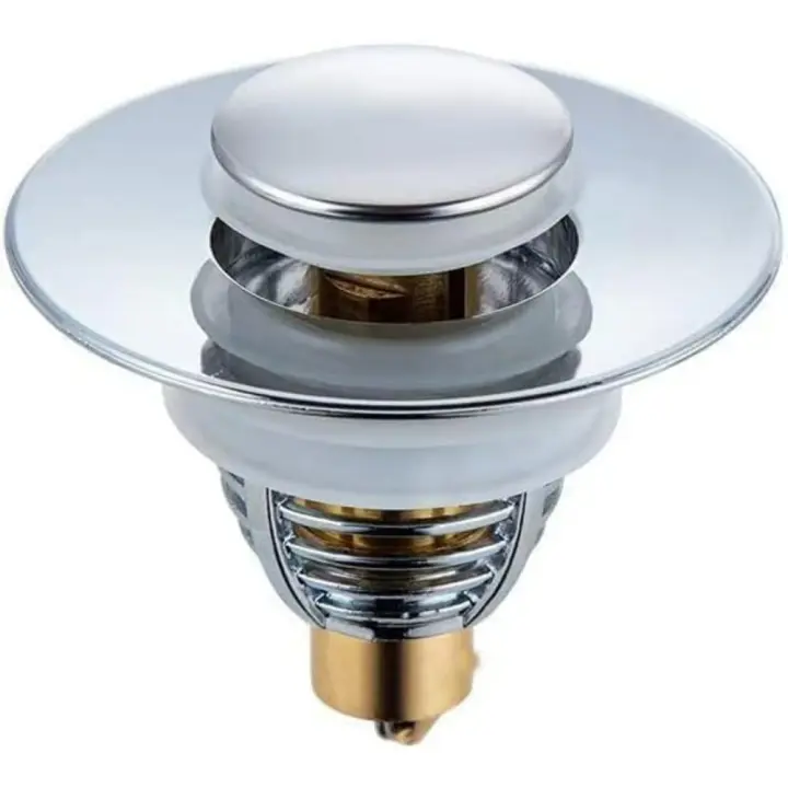 Universal Sink Stopper, Stainless Steel Bathroom Sink Stopper Anti-Clogging Basket(32-42mm) - 1