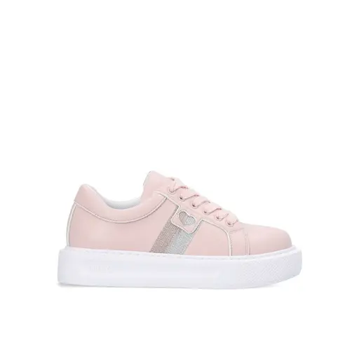 LIU JO — Cod. 4A3303EX0165  Sneakers con cordones, niÑa, solo color, con logo, suela de goma - 1