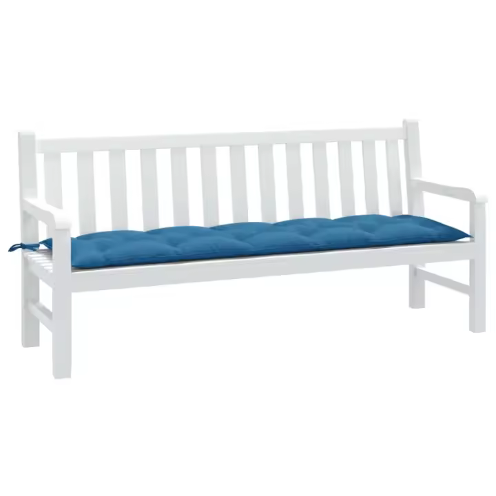 vidaXL Cojín para banco de jardín tela azul melange 180x50x7 cm - 1