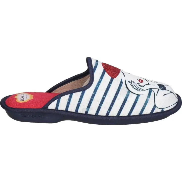ZAPATILLAS DE CASA COSDAM 4060 PARA MUJER - PANTUFLAS CON RAYAS Y DIBUJO - ZAPATILLAS DE CASA ABIERTAS - SIN CIERRE - CÓMODAS - ALTA CALIDAD - 1