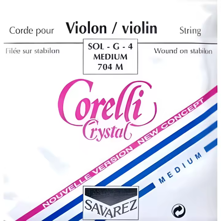 CUERDA VIOLIN-Savarez (Corelli Crystal 704M) (Aluminio) 4ª Medium Violin 4/4 - 1