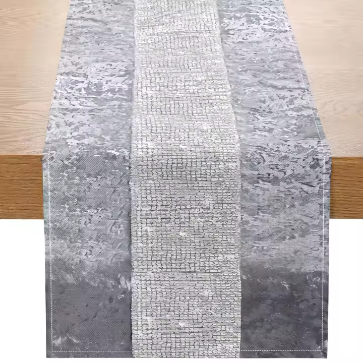 1 Pieza De Corredor De Mesa Moderno De Color Sólido Con Estampado De Diamantes Brillantes Forma Rectangular Adecuado Para Casas Rurales Interior Cocina Aniversario Decoración De Mesa Artículos Domésticos - 1