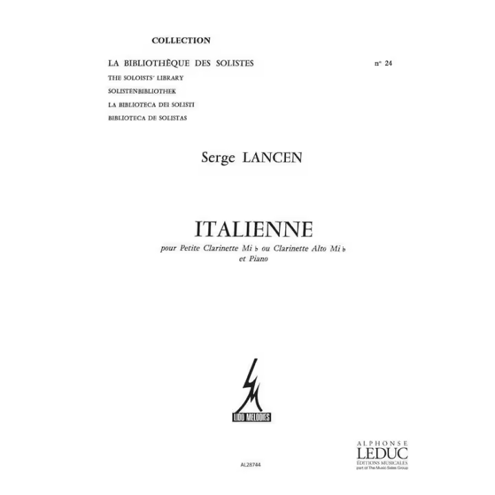 LANCEN S.-Italienne para Clarinete y Piano - 1
