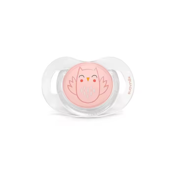 SUAVINEX Chupete Premium Bonhomía Tetina Silicona Fisiológica 0-6 Meses (Búho Rosa) ✅ Entrega 24/72h - 1