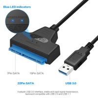 Cable SATA a USB 3.0 / 2.0 Hasta 6 Gbps Adaptador De 2.5 Pulgadas Para Disco Duro Externo SSD Externo Con Conector SATA 3 22 Pines - details 1
