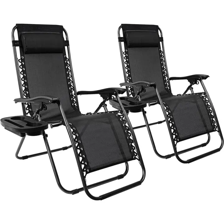 T-Lovendo 2X TUMBONAS PLEGABLES NEGRAS - Pack de 2 - 1