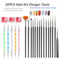 Kit De Pinceles Para Arte De Uñas LINMANDA 20 Piezas Con 15 Pinceles Y 5 Bolígrafos De Punta Fina Para Gel UV Y Manicura - details 4