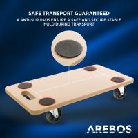 AREBOS Soporte con ruedas - 2 unidades - max 200 kg - MDF - details 10