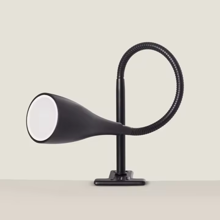 Ledkia Lámpara Flexo Escritorio de Metal con Pinza Dandy Negro - 1