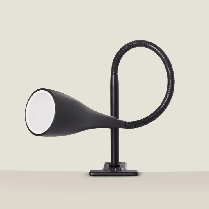 Ledkia Lámpara Flexo Escritorio de Metal con Pinza Dandy Negro - 1