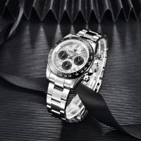 Reloj De Pulsera De Cuarzo PAGANI DESIGN PD-1644 2024 Meteorito Dial Moda Para Hombre Cristal De Esmeralda 100M Cronógrafo - details 7