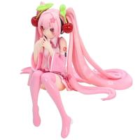 Figura De Acción Anime Hatsune Miku Vestido Rosa PVC Decoración De Cerezo Regalo Para Coleccionistas Tamaño 10cm Unisex - details 3