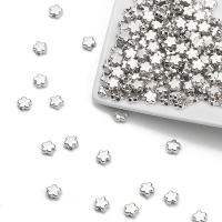 200pcs De Cuentas De Flor En Forma De 6mm CCB Platinadas En Oro Y Plata Para Accesorios De Joyería DIY Collares Pulseras - details 7