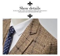 Chaleco Masculino De Negocios Moda Casual Profesional Traje Slim-fit Para Bodas Estilo Británico Abierto Completo Talla Regular - details 12