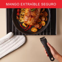 Tefal Ingenio Eco Resis, Set de 4 piezas t, cazos 16/18/20 cm, mango extraíble, inducción, fácil limpieza, revestimiento antiadherente, indicador de temperatura, aluminio, fabricado en Francia, L3979202 - details 3