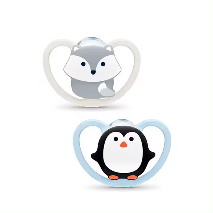 Chupete Nuk Espacio para Bebés 18-36 Meses Silicona Suave 2 Unds - 1