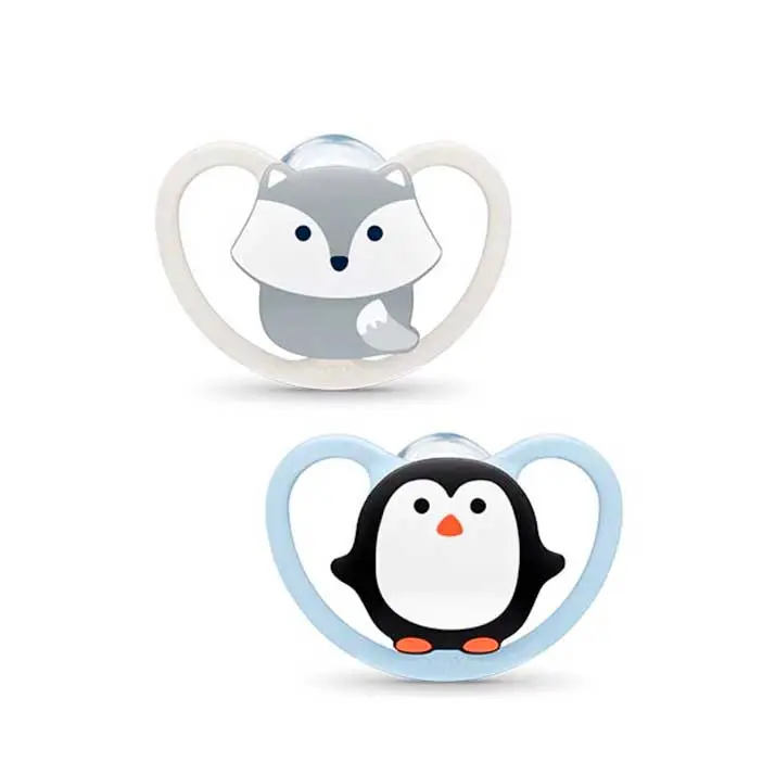 Chupete Nuk Espacio para Bebés 18-36 Meses Silicona Suave 2 Unds - 1