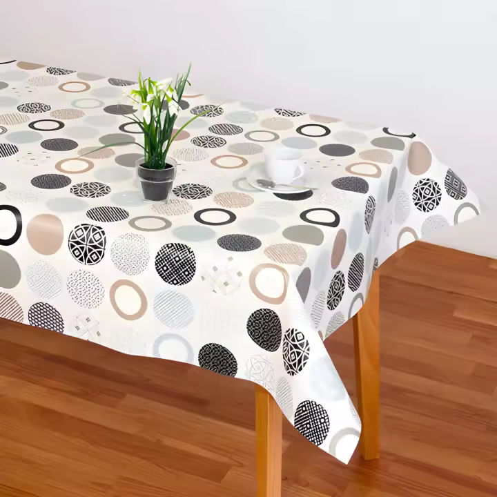 Hulehule Tex Mantel de Hule  Mantel de 100 % PVC Antimanchas, Impermeable y Resistente a Todo Tipo de líquidos -BELY Gris - 1