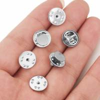 20 Sets De Base Para Broches De Acero Inoxidable Para Portarbadges Y Cabochones Accesorios Para La Fabricación De Joyas DIY Espaciadores Para Cufflinks - details 4