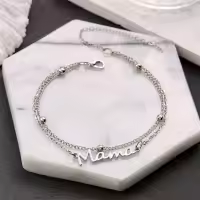 Pulsera De Cadena Doble Para Mujer Con Cuentas Y Letras De Skyrim Joyería Moda Regalo Para Día De La Madre Pulsera De Cobre - details 1