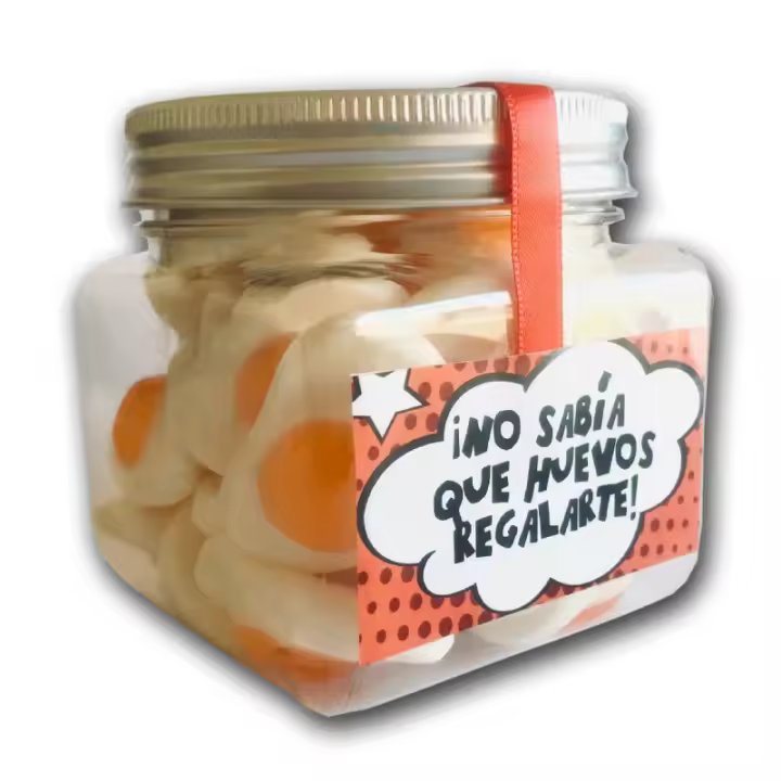 Bote chuches gominolas No sabía que huevos regalarte Antracita  Regalos cumpleaños compromiso Enamorados  Amistad navidad - 1