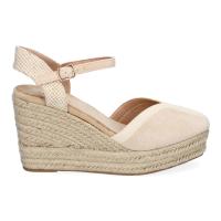 PuntoSalao Sandalias de Cuña de punta fina pala decorada beige TF3395 - details 1