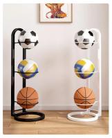 Estante De Almacenamiento Para Baloncesto Fútbol Y Voleibol De 2/3/4/5 Capas Metal Para Niños En Interior Organizador De Bolas De Deporte - details 5