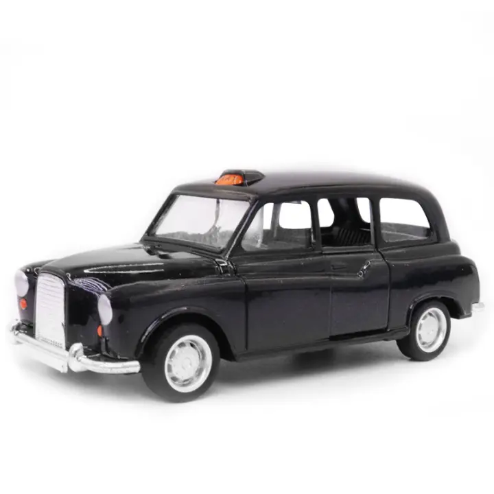Modelo De Taxi De Londres a Escala 1:32 En Aleación De Metal Puertas Abiertas Vehículo Miniatura Con Retroceso Clásico Colección Regalo - 1