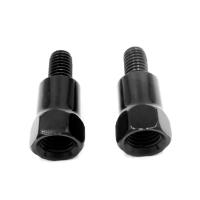 Adaptadores De Espejos Retrovisores Para Motocicleta 8MM 10MM Tornillos De Conversión Horaria Y Antihoraria Negro Acero Metálico - details 2