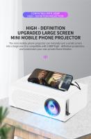 Miniproyector, proyector portátil para dibujos animados, regalo para niños, proyector de películas para exteriores, proyector de video LED Pico para cine en casa, compatible con teléfonos inteligentes, HDMI, USB, AV, Fire Stick, PS5 - details 0