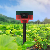 Repellente De Animales Grabable Repelente Solar De Pájaros Con Control Remoto Y Luz Destellante Para Granjas Jardines Frutales - details 0