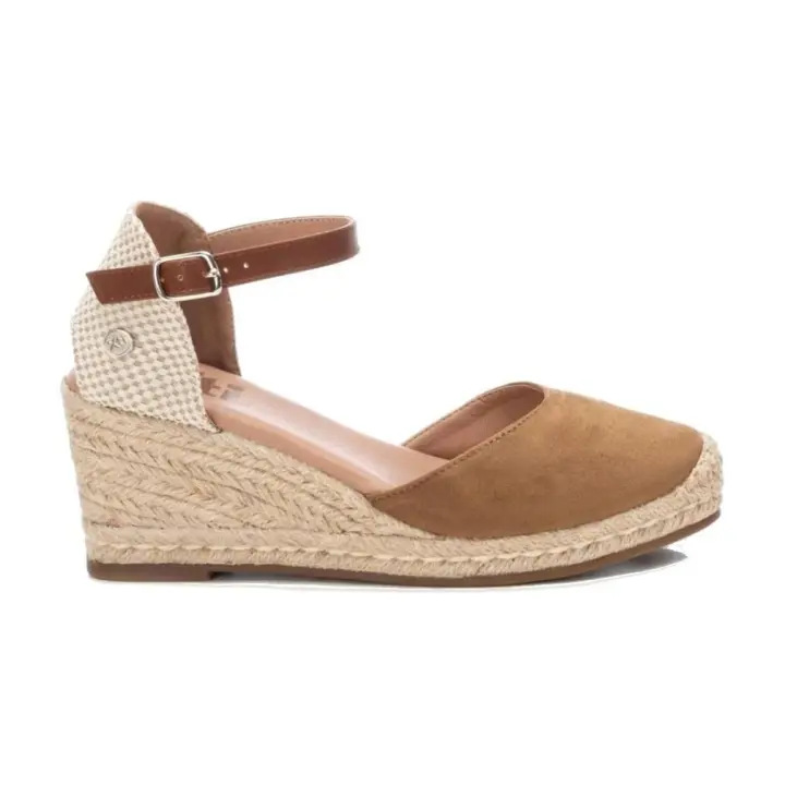XTI 140746 Alpargatas con cuña  para mujer en marrón de piel vegana - 1
