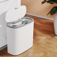 Bandeja De Basura Automática Con Sensor De Movimiento 13L Para Baño Cocina Oficina Y Dormitorio Recipiente Ecológico Plástico Rectangular Impermeable - details 13