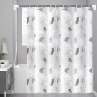 Cortina de Ducha, Cortinas Ducha Impermeable,Antimoho, para Baño Familiar y Baño de Hotel, Patrón de Hojas, 180 X 200cm - details 6