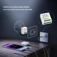 Interruptor Mini Inteligente WiFi Matter 16A Con Control Remoto Y Timer Doble Control Pasajero Desconexión Salida Compatible Con Szaoju - details 7