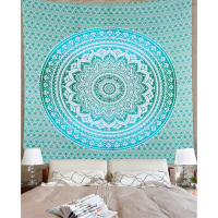 Ethnikulture 100% Algodón Tapiz con Estilo de Mandala Indio - 220 x 240 cm - Uso Versátil para Yoga, Playa y Decoración de Pared - Arte Mural - Ideal como Tapiz de Pared Grande - details 1