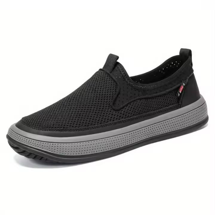 Zapatos De Deporte Casual Para Hombre Verano Transpirables Zapatillas Ligeros De Malla Para Exterior Zapatillas De Caminar Slip-on Nuevo En Venta - 1