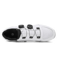 Zapatos De Ciclismo Para Hombre MTB Transpirables Negros Con Plataforma Plana Y Cierre De Bloqueo Libre Material De Suela De Goma Cómodos Para Bicicleta De Montaña Y Zapatillas De Ciclismo - details 2